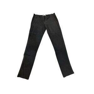 Maje Women Size 38 US Medium Pants GOAT Suede Leather Black Durable Versatile